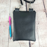 Floral Butterfly Faux Leather Crossbody Phone Bag